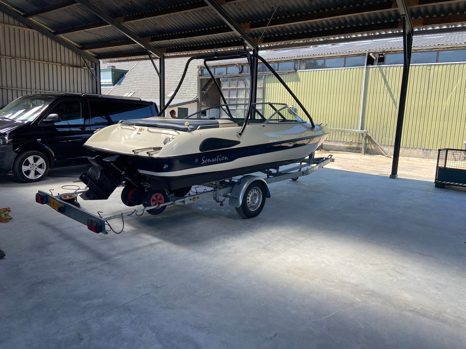 Sensation 1900 ibr met trailer, Watersport en Boten, Ophalen, Binnenboordmotor, 120 tot 200 pk, Zo goed als nieuw