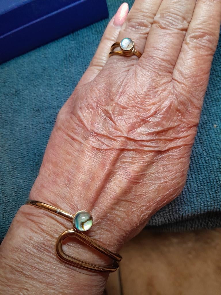Armband en ring, Ophalen of Verzenden, Zo goed als nieuw, Met bedels of kralen, Zilver