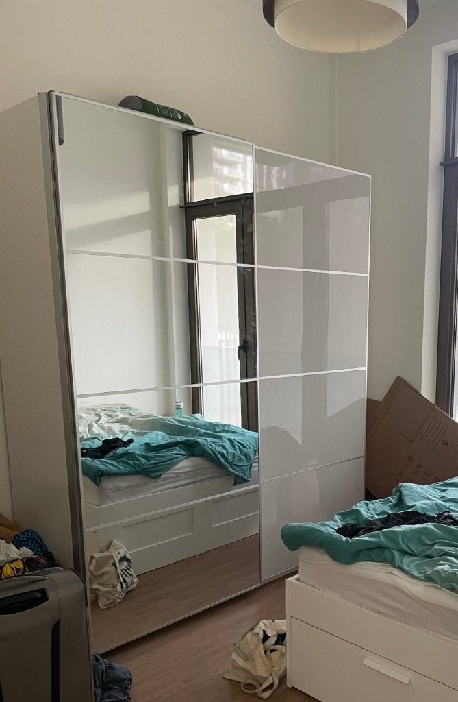 PAX kledingkast met schuifdeuren 200x236cm, Ophalen, 200 cm of meer, Wit, Zo goed als nieuw