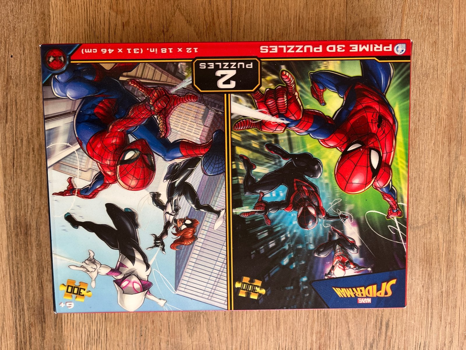 Marvel Spider-Man 3D Puzzels (2x 300 stukjes), Ophalen, Meer dan 50 stukjes, Gebruikt, 6 jaar of ouder