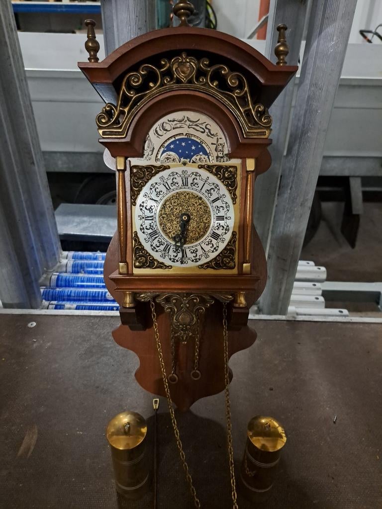 Hangklok met 2 gewichten, Antiek en Kunst, Ophalen of Verzenden