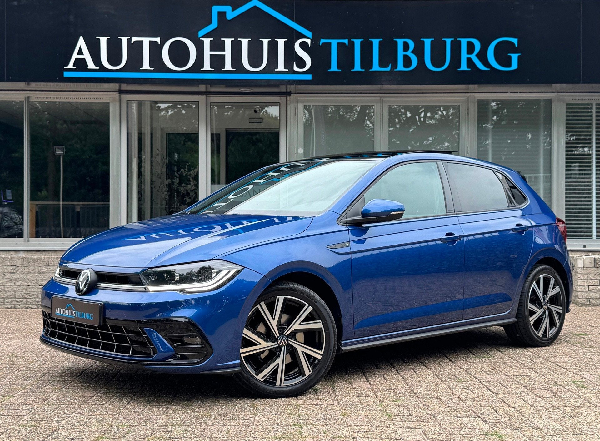 Volkswagen Polo 1.0 TSI R-Line 2x R-Line DSG Pano IQ ACC, Auto's, Automaat, Gebruikt, Blauw, Origineel Nederlands