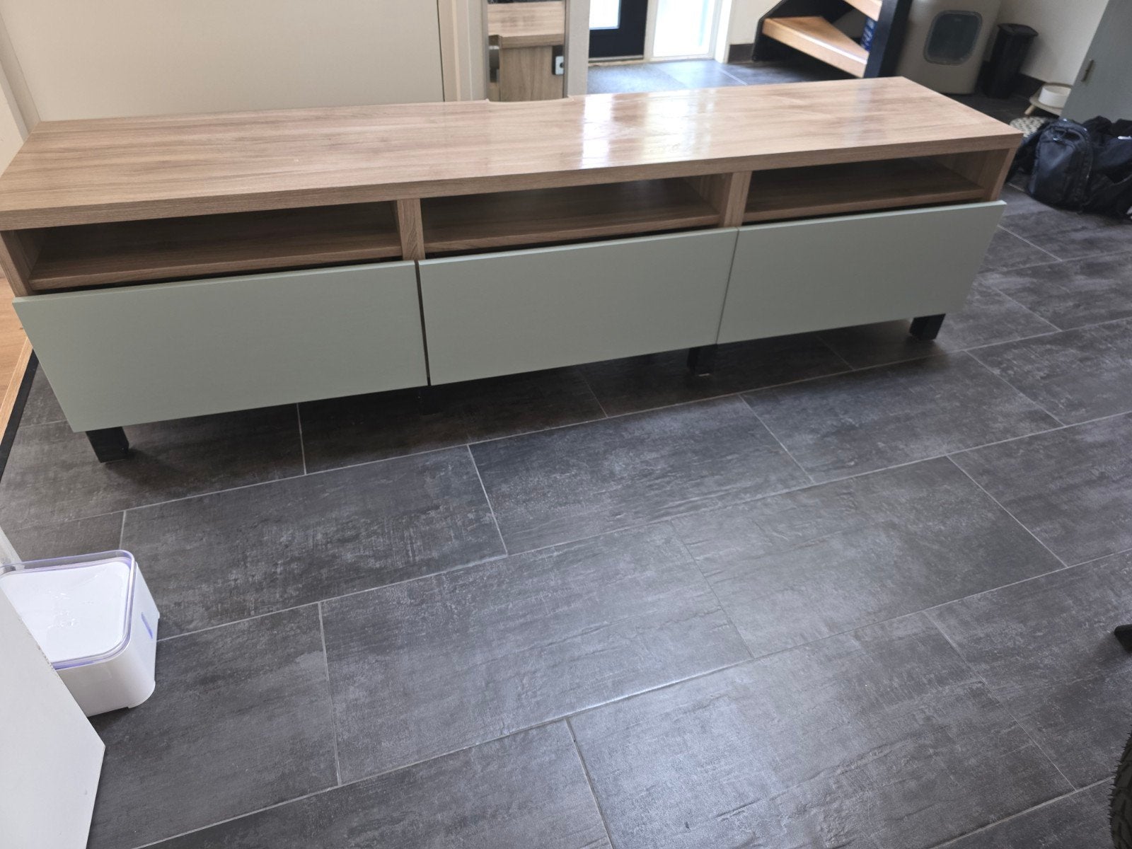 Besta tv meubel ikea 180cm 40 diep, Ophalen, Overige materialen, Wit, Enkelwandige keuken