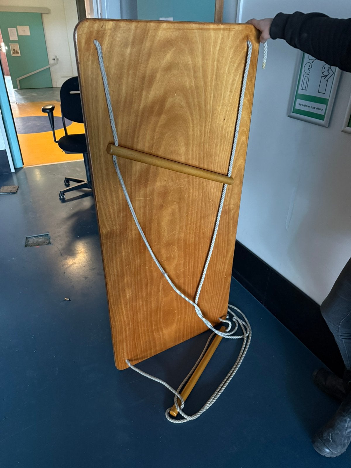 Grote houten schommel plank/plateau/balansbord, Kinderen en Baby's, Speelgoed | Buiten | Speeltoestellen, Zo goed als nieuw, Schommel