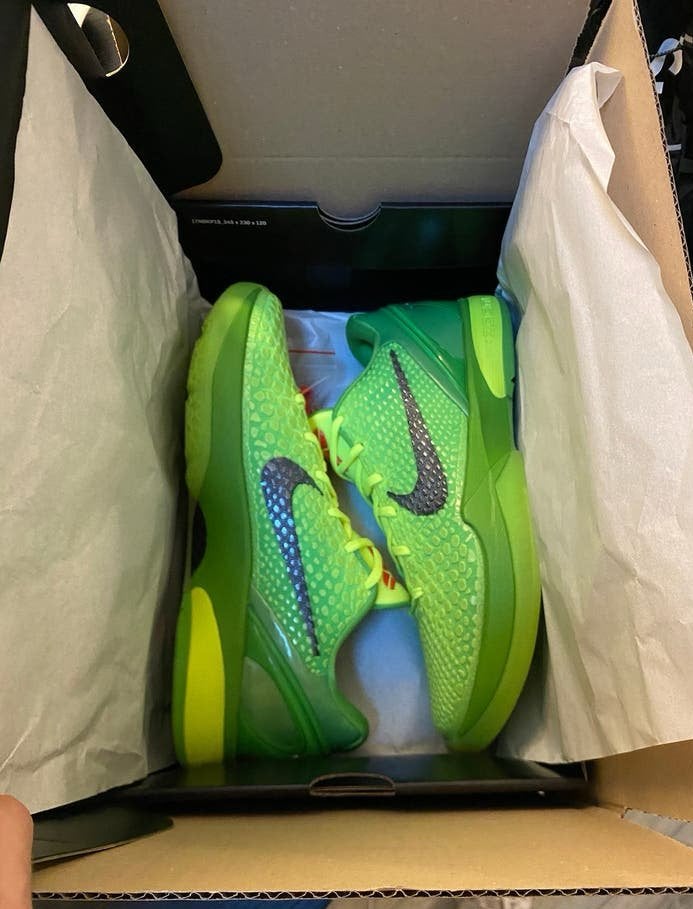Nike Kobe 6 Protro Grinch 45, Groter dan maat XL, Verzenden, Schoenen, Nieuw