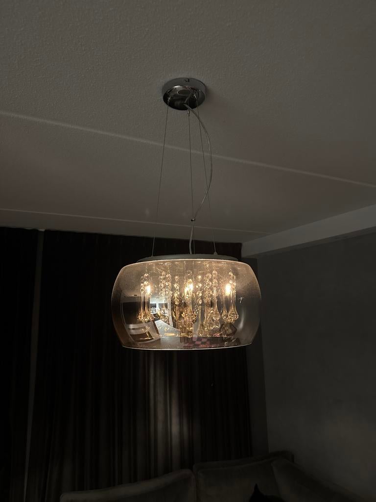 Lucide pearl hanglamp, Ophalen, Zo goed als nieuw, Glas, Minder dan 50 cm