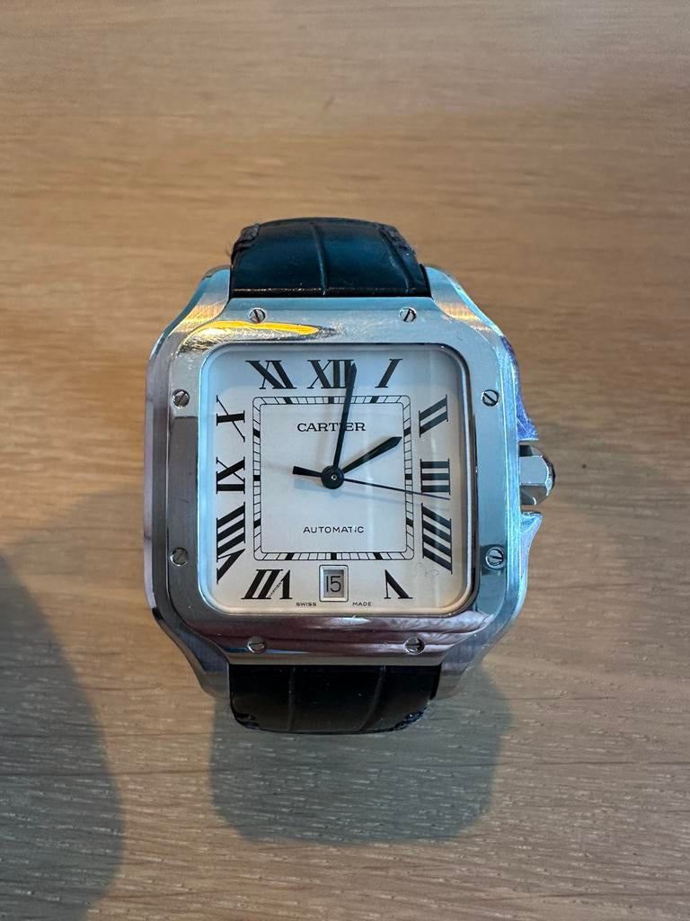 Cartier Santos Large model WSSA0018, Sieraden, Tassen en Uiterlijk, Horloges | Heren, Zo goed als nieuw, Polshorloge, Overige merken