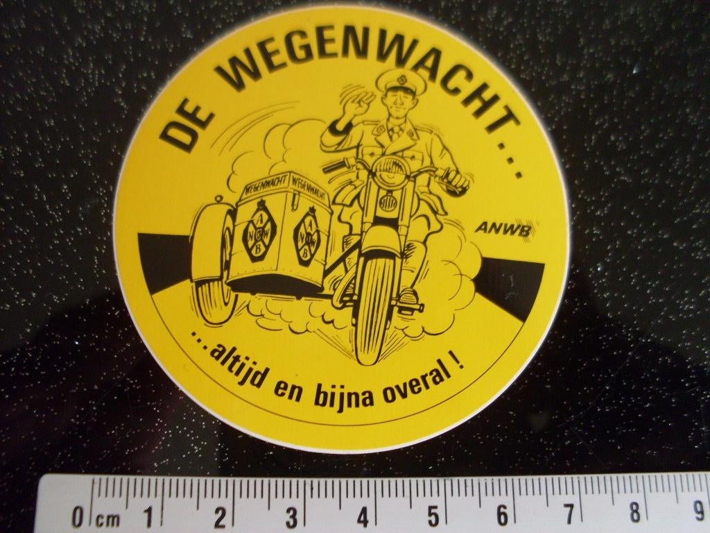 sticker anwb de wegenwacht altijd en bijna overal! zijspan, Verzenden, Zo goed als nieuw, Bedrijf of Vereniging