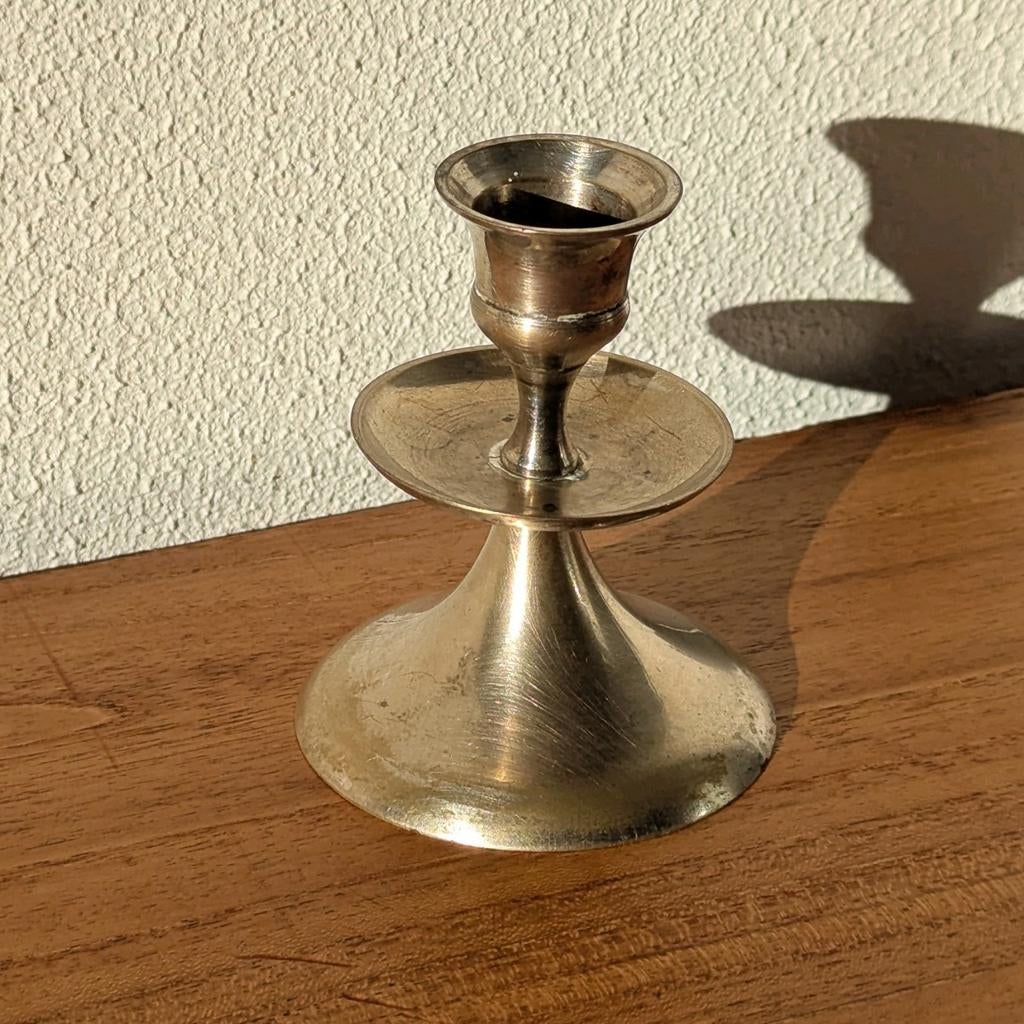 Vintage zilveren kandelaar India / Silver candlestick, Ophalen of Verzenden, Zilver