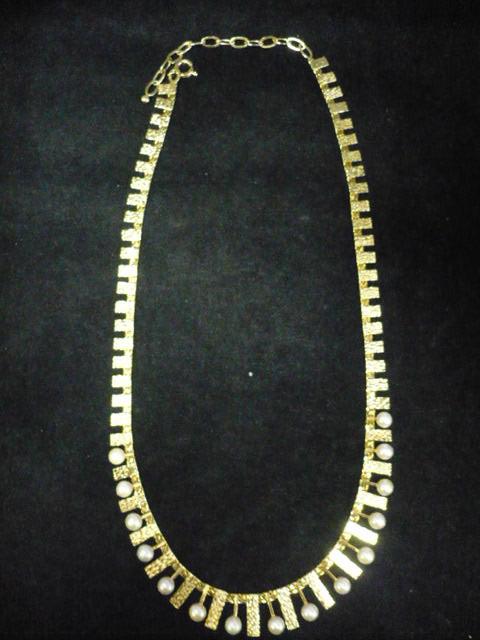 14 karaat geel gouden ketting met echte parels lente 42 cm, Ophalen of Verzenden, Zo goed als nieuw, Geel, Goud