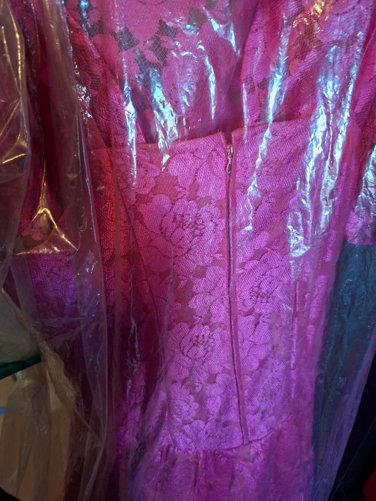 Roze/paarse trouwjurk met vestje, Ophalen of Verzenden, Zo goed als nieuw, Roze, Trouwjurk