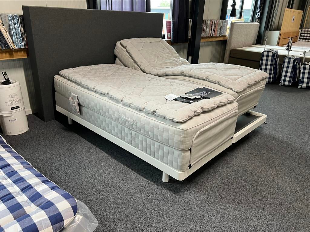 Showroom model hastens  Lenoria boxspring 180x210 medium, Ophalen, Verstelbaar, 210 cm, Tweepersoons