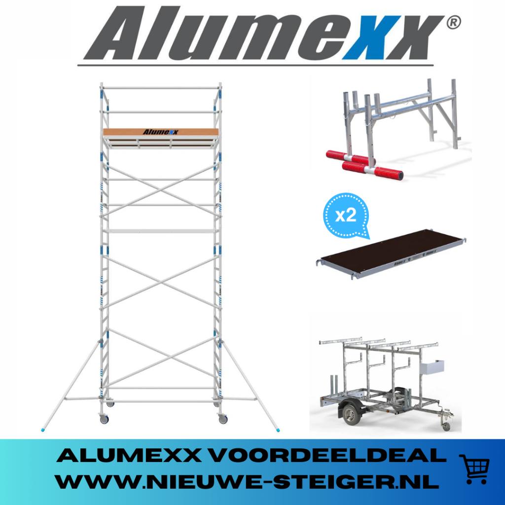 Alumexx 135x250x820 Voordeel Deal! Gratis Bezorging!, Ophalen of Verzenden, Nieuw, Rolsteiger of Kamersteiger, 5 meter of hoger