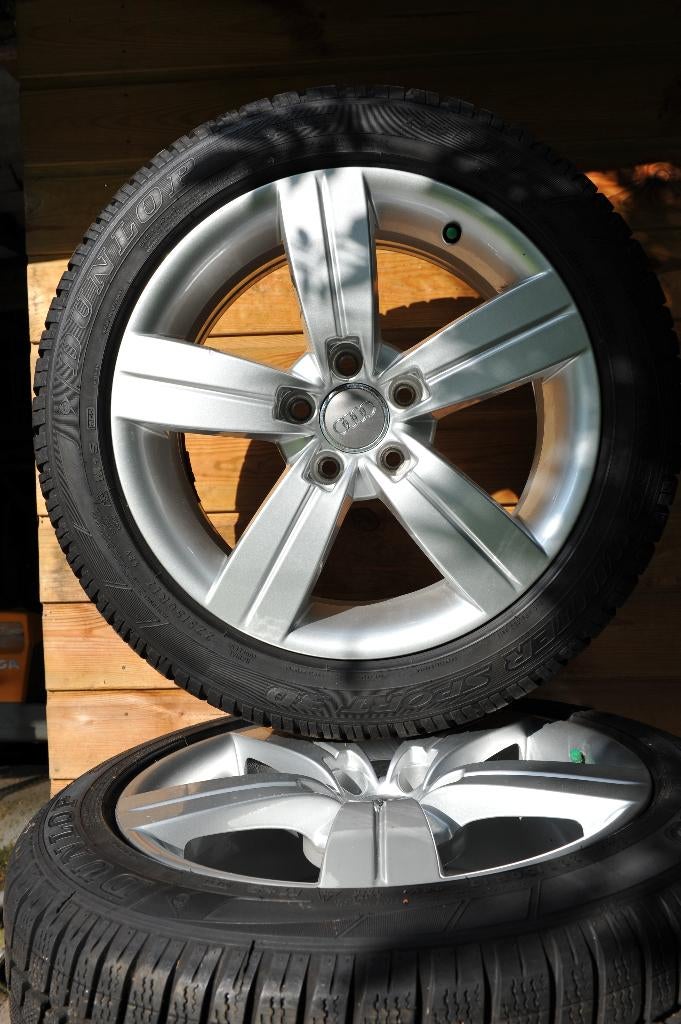17 inch originele Audi velgen 5 gats met winterbanden, Auto-onderdelen, Ophalen, Gebruikt, Audi