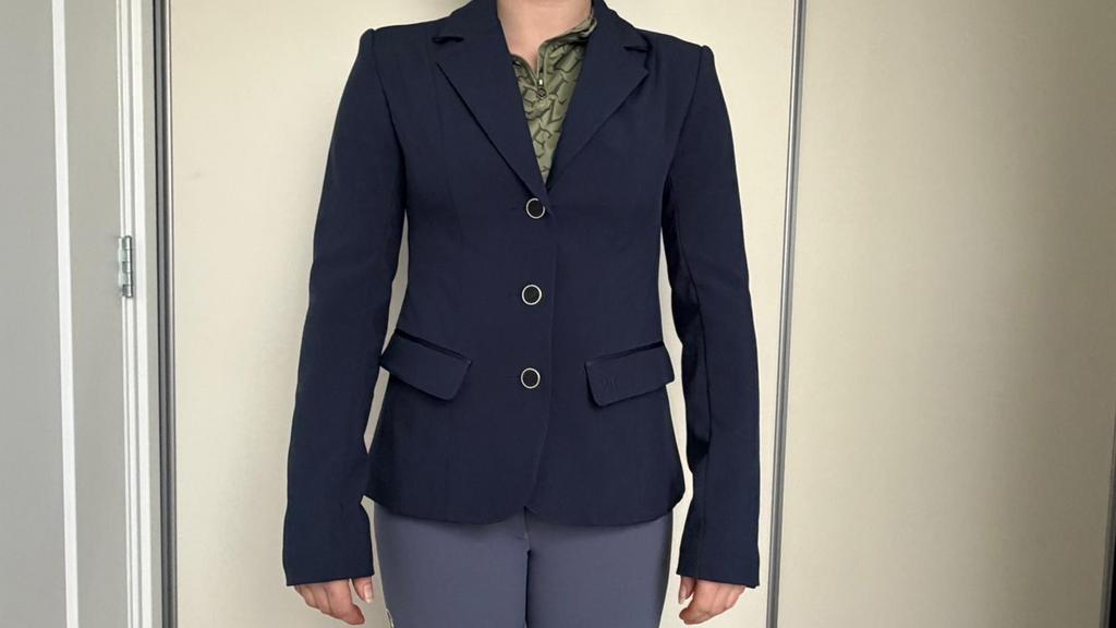 BR Paardrijjas Blauw Maat 38, Ophalen of Verzenden, Zo goed als nieuw, Dressuur, Bovenkleding