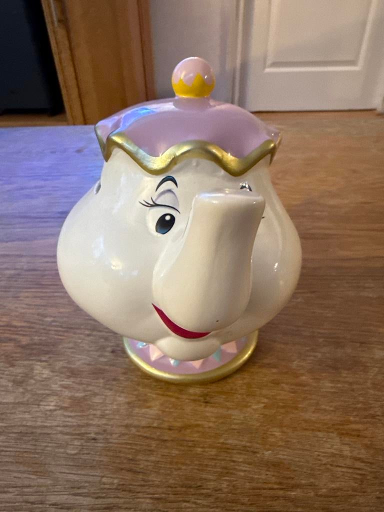 Mrs. Potts spaarpot- Disney Beauty and the Beast, Ophalen of Verzenden, Assepoester of Belle, Zo goed als nieuw, Overige typen