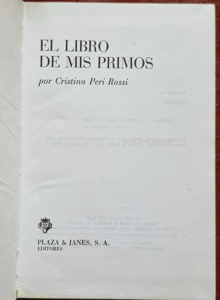 El libro de mis primos - Cristina Peri Rossi - IGST, Boeken, Taal | Spaans, Gelezen, Ophalen of Verzenden