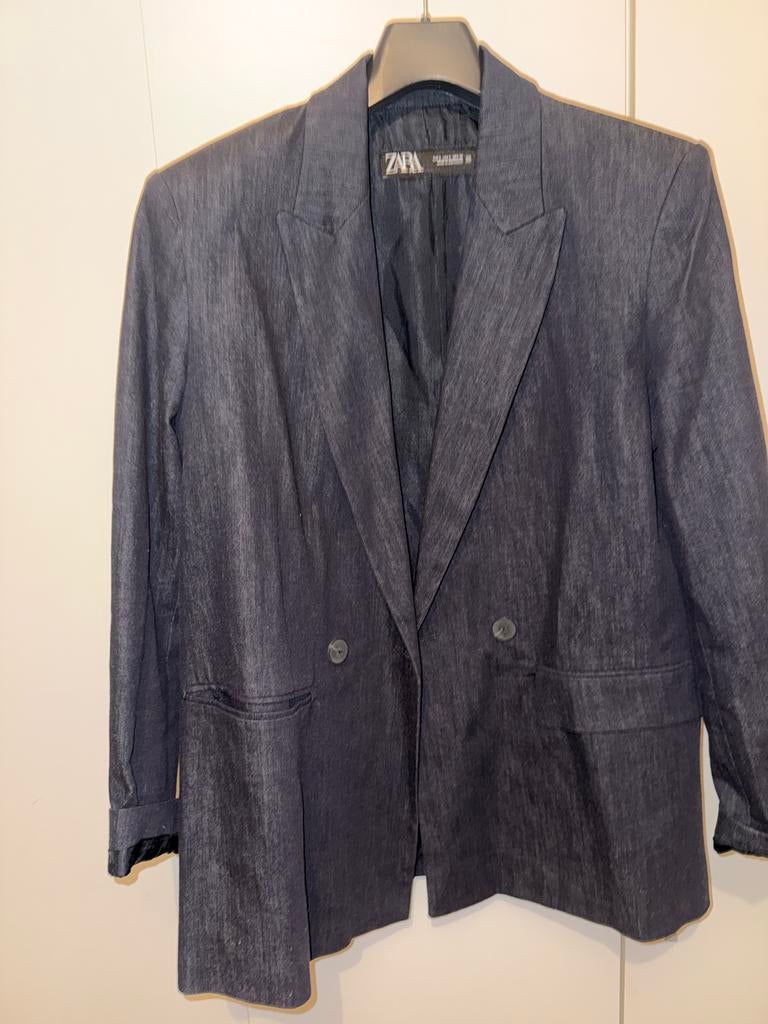 Denim Blazer - Stijlvol Jasje, Kleding | Dames, Ophalen of Verzenden, Zo goed als nieuw, Blauw, Jasje