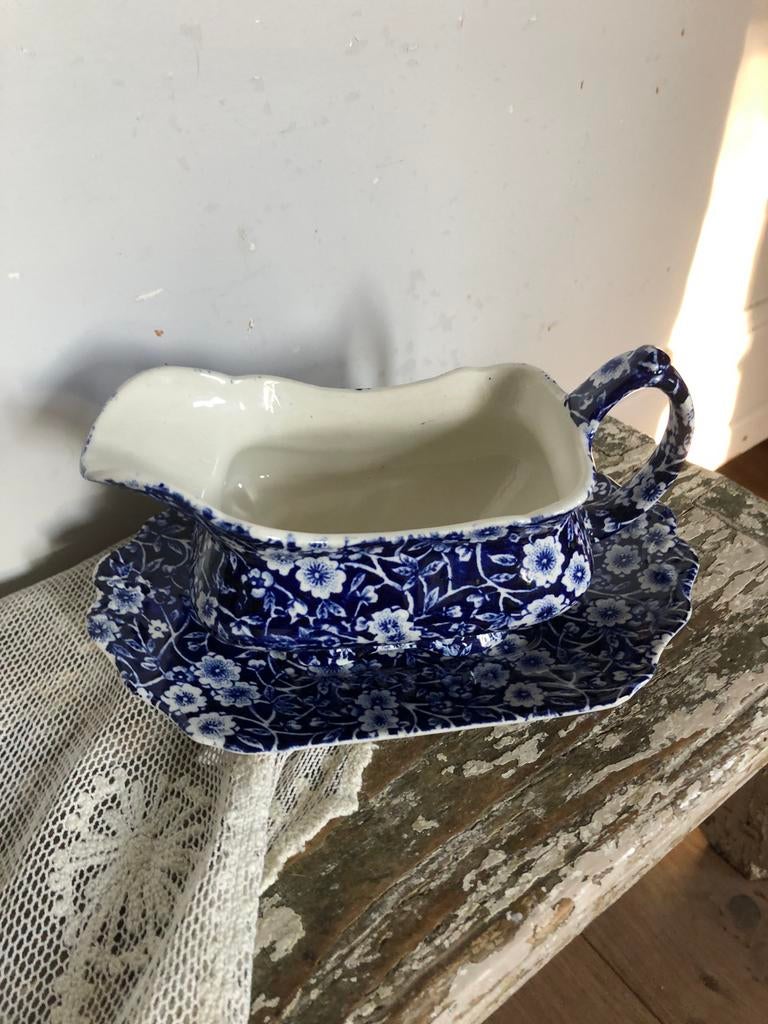Burleigh sauskom Bleu Calico stafffordsire, Ophalen of Verzenden