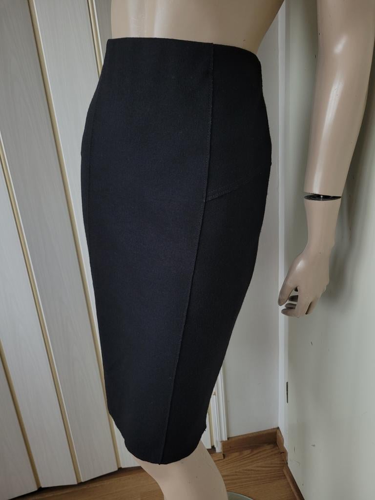 Marc Cain rok midi wol cashmere maat 36/38, Maat 38/40 (M), Zwart, Ophalen of Verzenden, Zo goed als nieuw