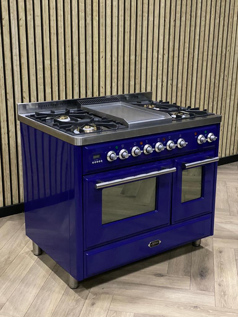 Prachtige Boretti Majestic 100cm Gas/Electro + Frytop, Warmhoudplaat, 60 cm of meer, Zo goed als nieuw, Gas