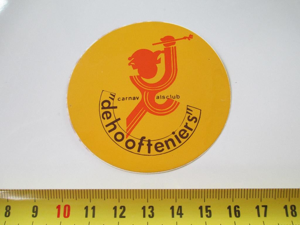 sticker Carnavalsclub DE HOOFTENIERS Schijndel De Rooye Asch, Ophalen, Zo goed als nieuw