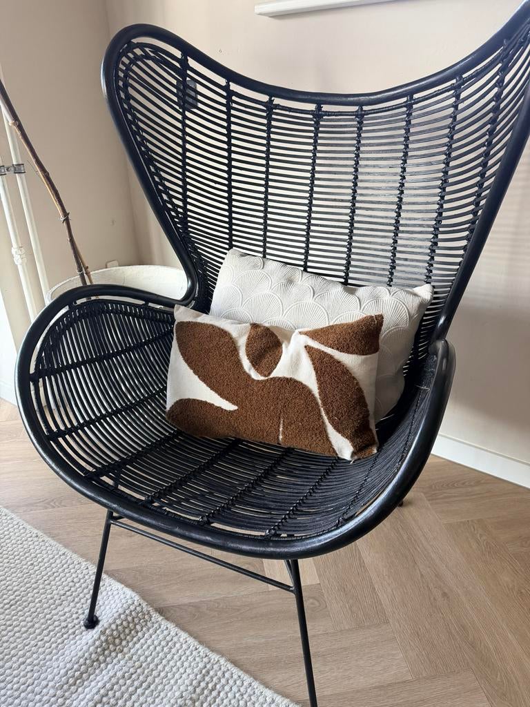 HK Living Egg Stoel - Stijlvol Design, Ophalen, Zo goed als nieuw, Riet of Rotan, 75 tot 100 cm
