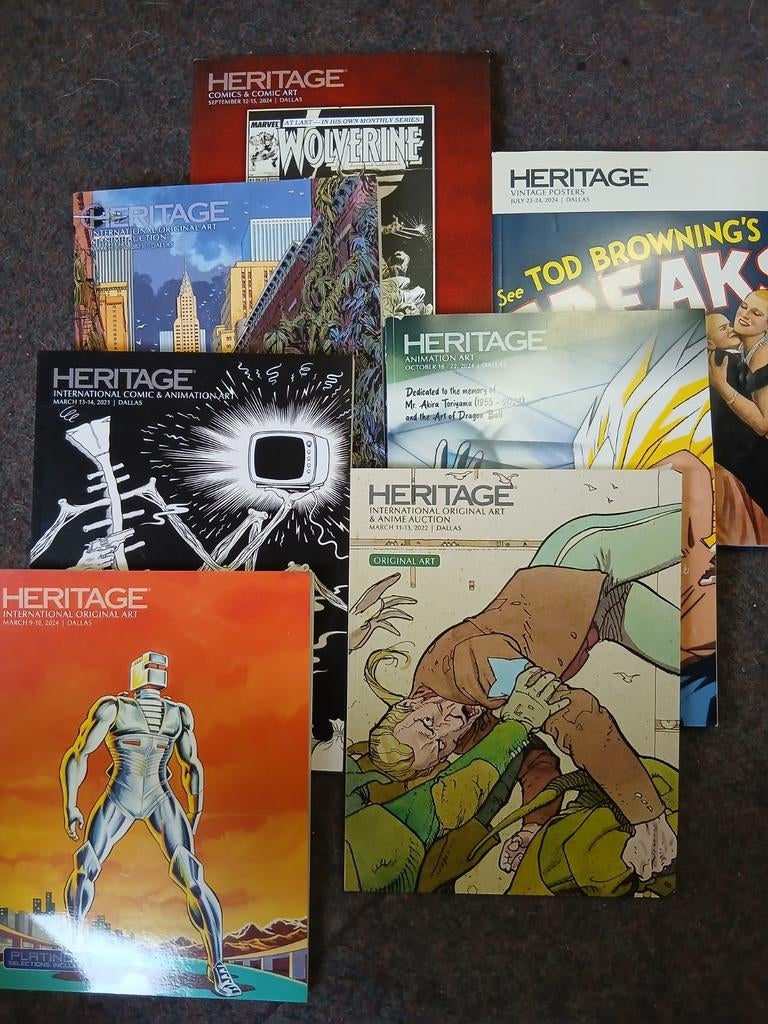 7 Heritage Veiling Catalogi, Boeken, Ophalen of Verzenden, Zo goed als nieuw, Heritage Auctions, Catalogus