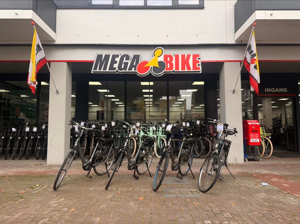 OOK VOOR ALLE FIETSREPARATIES MEGA BIKE DORDRECHT, Ophalen, Zo goed als nieuw, 51 tot 55 cm, 50 km per accu of meer