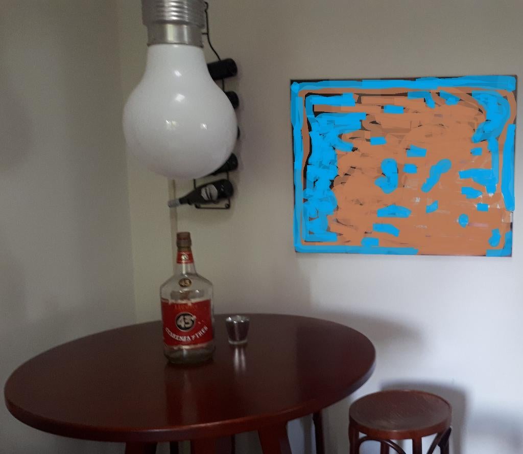Peer Plafondlamp XXL, Ophalen, Gebruikt, Glas