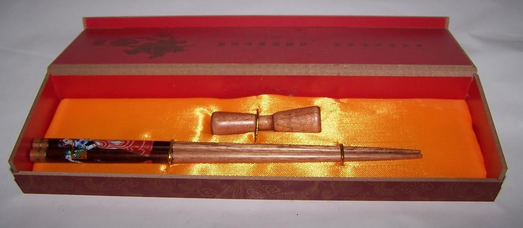 Chinese chopstickset, nieuw in doos., Ophalen of Verzenden, Nieuw, Hout, Bestekset