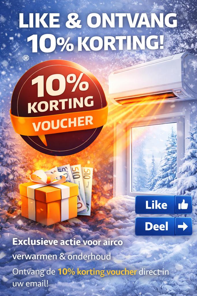 Verwarmen met airco – energiezuinig & comfortabel 10% krt, Ophalen, Verwarmen, Nieuw, 3 snelheden of meer