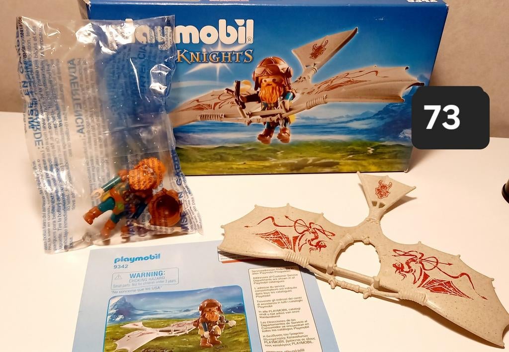 Playmobil Knights Dwerg met Vlieger 9342, Ophalen of Verzenden, Zo goed als nieuw, Jongen of Meisje