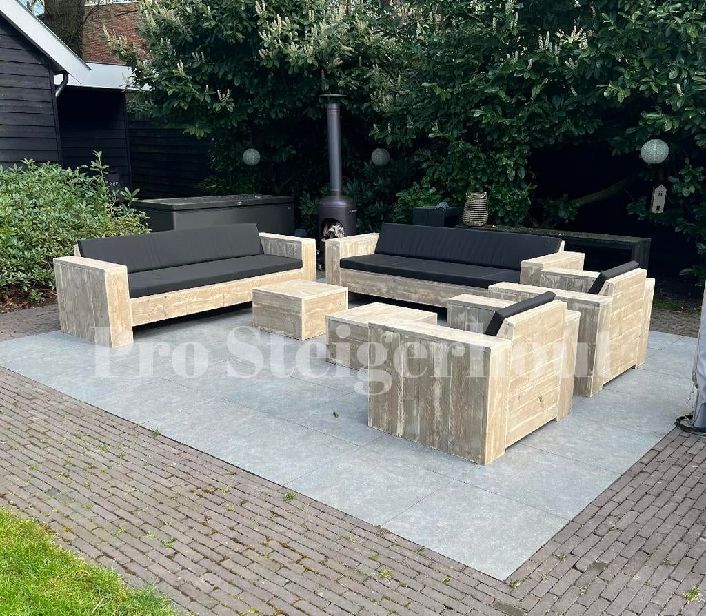 Steigerhout Loungeset Loungebank Lounge Hoekbank Tuinmeubels, Tuin en Terras, Tuinsets en Loungesets, Steigerhout, Nieuw, Ophalen of Verzenden