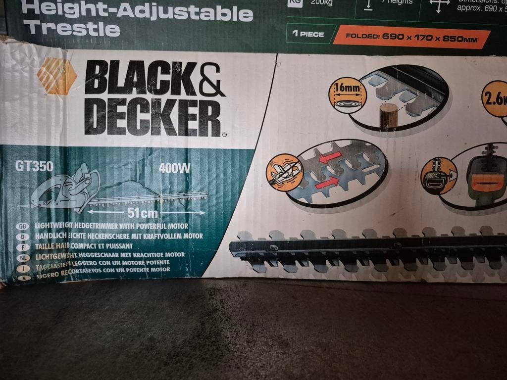Black & Decker Heggenschaar GT350, Tuin en Terras, Heggenscharen, Gebruikt, Elektrisch, Ophalen of Verzenden