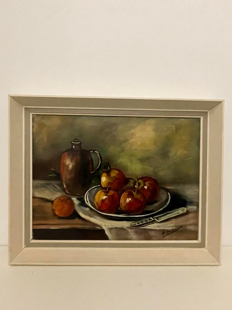 Roger De Coster | België | Stilleven met appels | 1950-1999, Antiek en Kunst, Ophalen of Verzenden