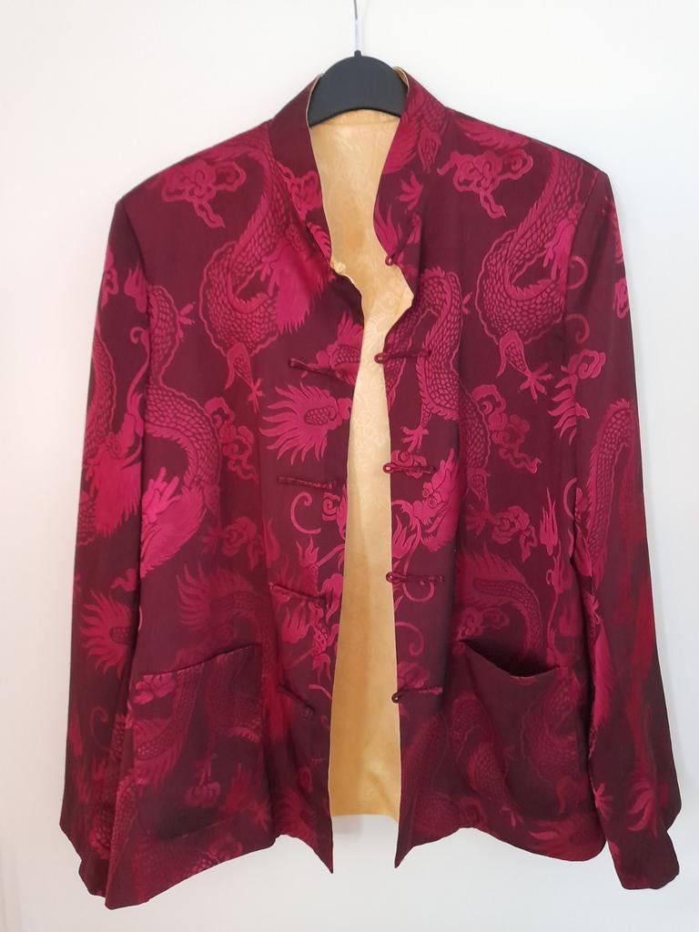 Chinees zijden jasje met keizershoed, Kleding | Heren, Carnavalskleding en Feestkleding, Gedragen, Kleding, Carnaval, Maat 52/54 (L)