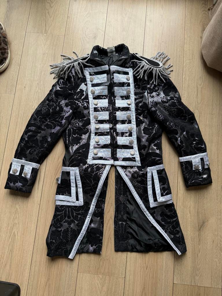 Carnavalsjas dames maat S - 1x gedragen, Carnaval, Ophalen of Verzenden, Zo goed als nieuw, Kleding