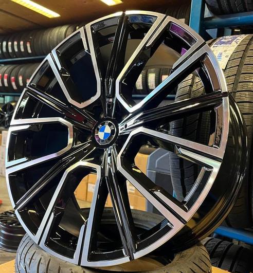 BMW M LOOK VELGEN 20 INCH BREEDSET ZWART GEPOLIJST 5X112, Auto-onderdelen, Banden en Velgen, Ophalen, Nieuw, Velg(en)