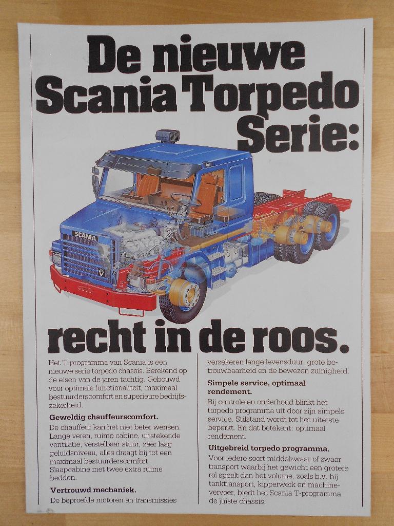 Scania Torpedo Brochure 1980 – 82 112 142 T142 T112 T82 – NL, Ophalen, Zo goed als nieuw, Overige merken, Scania