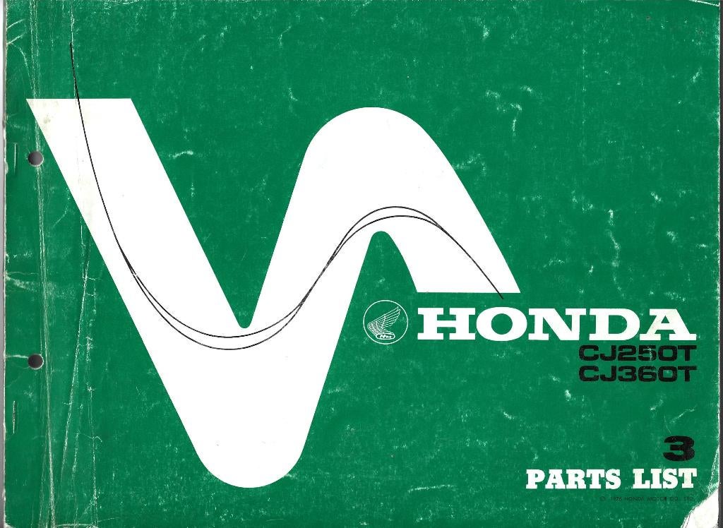 Honda CJ250 T Honda CJ360 T parts list (2161z) motor, Motoren, Ophalen of Verzenden, Honda