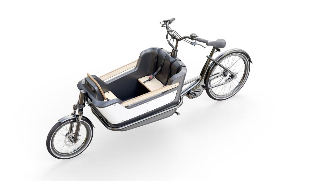 Bakfiets 2 wieler Pendel zwart-wit,, Overige merken, 3 kinderen, Ophalen of Verzenden, Nieuw