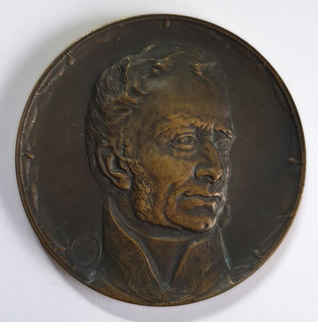 Bronzen Herdenkingspenning Willem I (1815-1840) uit 1928, Postzegels en Munten, Penningen en Medailles, Ophalen of Verzenden, Brons