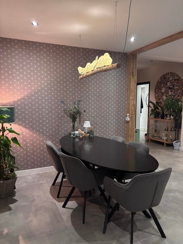 Stijlvolle Deense ovale tafel, Ophalen, Gebruikt, 100 tot 150 cm, 200 cm of meer