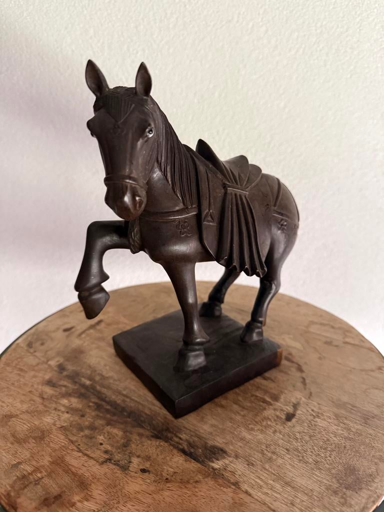 Antiek houten paard, Antiek en Kunst, Kunst | Beelden en Houtsnijwerken, Ophalen of Verzenden