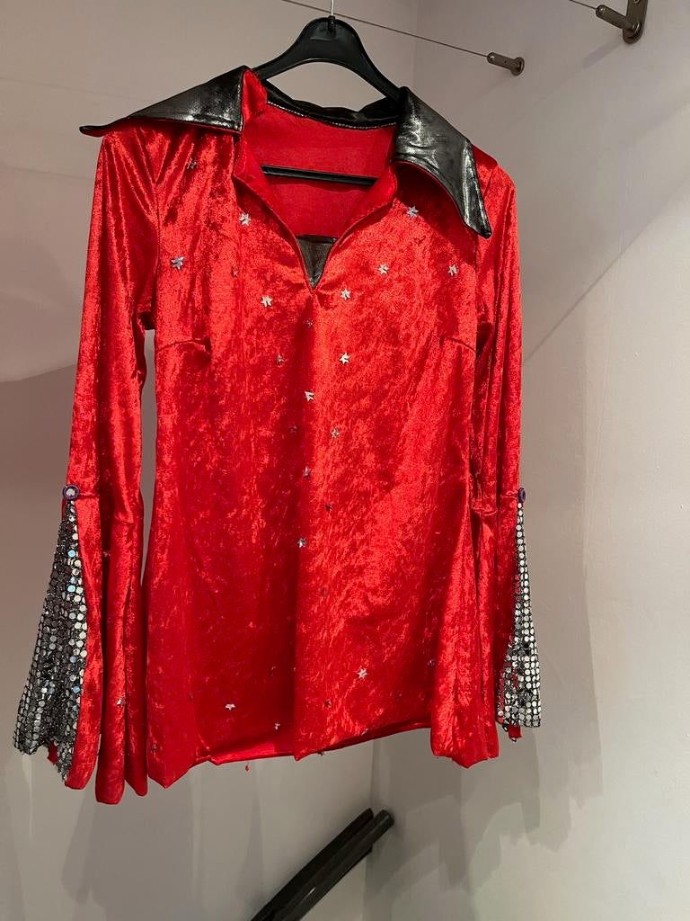 Rood discopak, Kleding | Dames, Carnavalskleding en Feestkleding, Gedragen, Carnaval, Ophalen of Verzenden