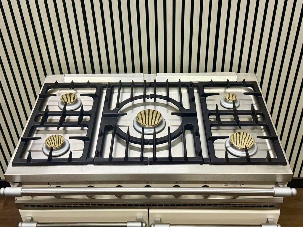 Luxe Lacanche Fornuis 5 pits met Gasoven + Hetelucht 100 cm, Fornello Esperta, Ophalen of Verzenden, Zo goed als nieuw, Energieklasse A of zuiniger