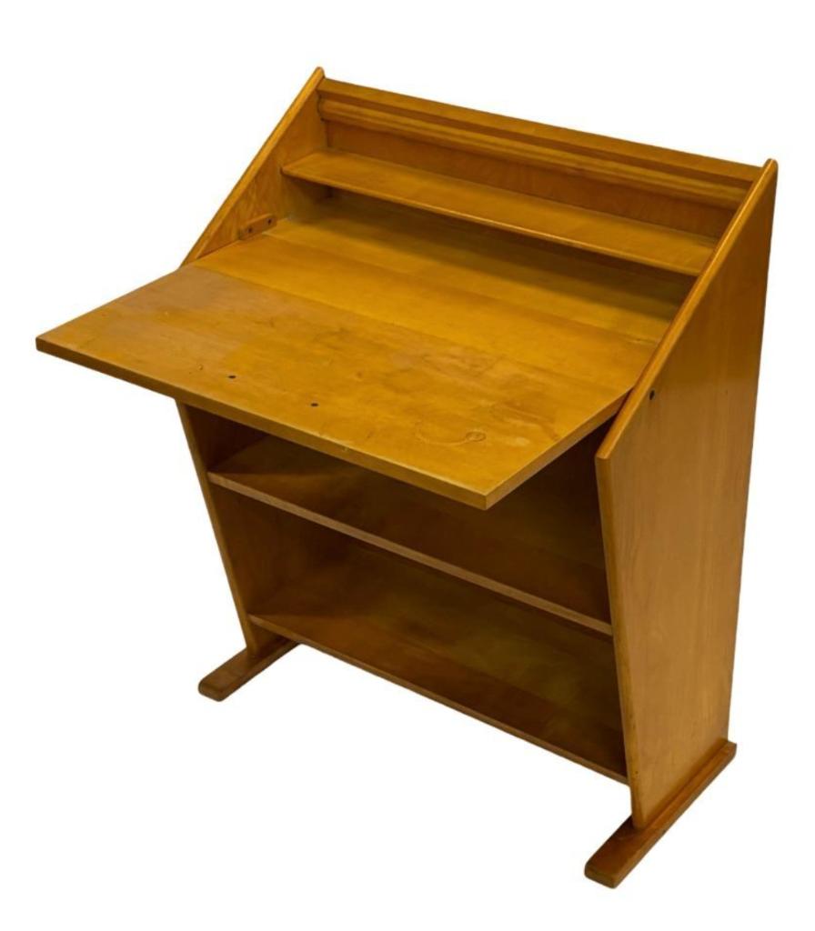 Vintage eiken secretaire door Cor Alons voor den Boer Gouda,, Ophalen, Gebruikt, Vintage Cor Alons, Vintage Cor Alons