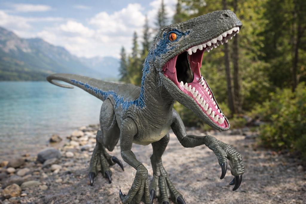 Grote Jurassic World Velociraptor Blue Speelgoed, Ophalen, Zo goed als nieuw