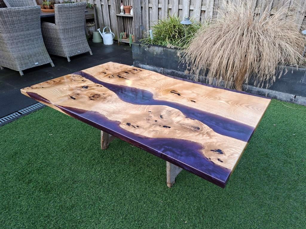 Boomstamtafel / Epoxytafel / Riviertafel, Nieuw, Overige materialen, 150 tot 200 cm, Modern